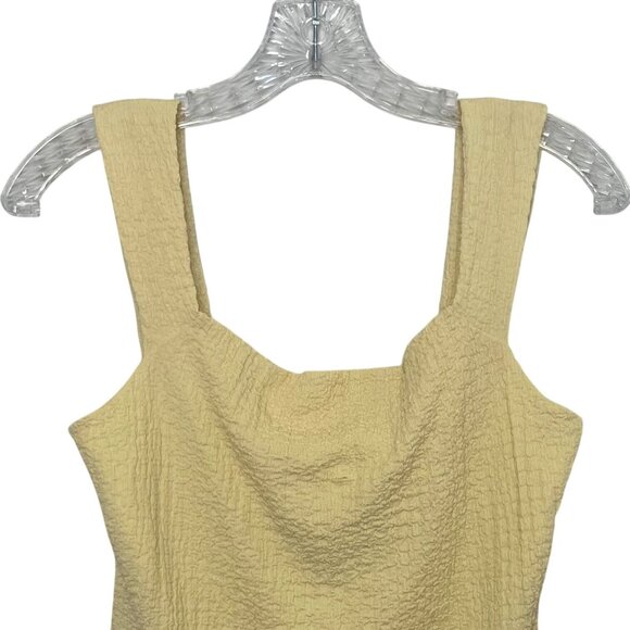See You Monday Textured Sleeveless Shirt Top Womens XL Yellow New - Picture 3 of 8